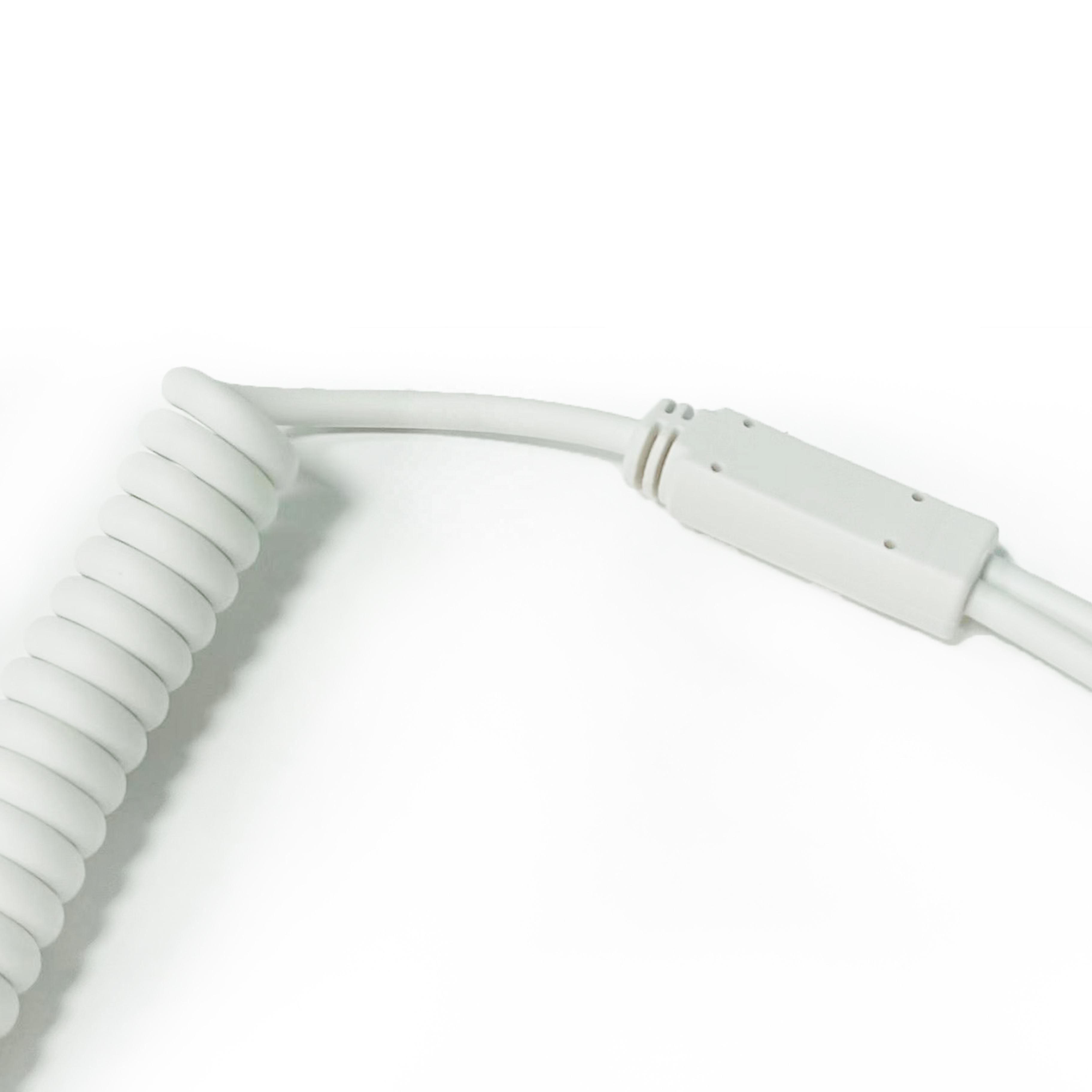 Кастомная сборка кабеля медицинского зонда с угловым разъемом Mini 5-Pin | Высокоэластичная спиральная конструкция